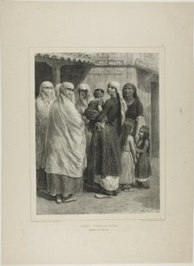 Tatarské ženy v Bajdaru, Krym, 26. srpna 1837 od Denis Auguste Marie Raffet