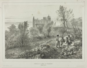 Zámek hraběte Woronzoffa, Aloupka, Krym, 12. srpna 1837 od Denis Auguste Marie Raffet