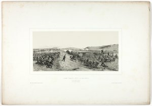 Francouzská armáda přijíždí do Maglianella, ze Suvenýry Itálie: Expedice do Říma od Denis Auguste Marie Raffet