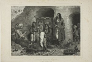 Horské obydlí Tsiganes od Denis Auguste Marie Raffet