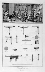 Interiér železářství a plány nástrojů, 1751-1777 od Denis Diderot