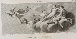 Denis-Sébastien Leroy, Antoine-Claude-François Villerey a Chataigner - Merkur a láska, podle Eustache Le Sueura - 1802-1815 od Denis Sebastien Leroy