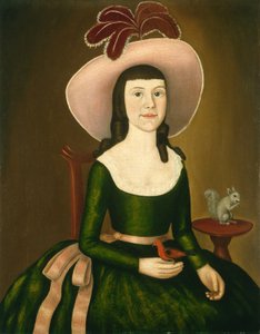 Slečna Denison ze Stoningtonu, Connecticut možná Matilda Denison, c. 1790 od Denison Limner