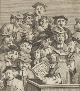 Učenci na přednášce, ca. 1800.