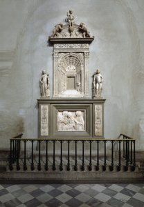 Mramorový svatostánek od Desideria da Settignana (asi 1430-1464) (Oltář svátosti, mramorový svatostánek) 1461 Florencie, kostel San Lorenzo (kostel sv. Vavřince) Itálie