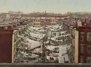 Pondělní praní, New York, kolem roku 1900 od Detroit Photographic Co.