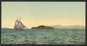 Alcatraz a Golden Gate, San Francisco od Detroit Photographic Co.