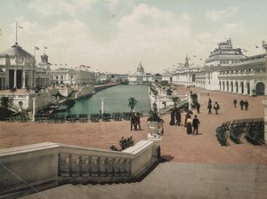 Velký dvůr, výstava Trans-Mississippi, 1898 od Detroit Photographic Co.