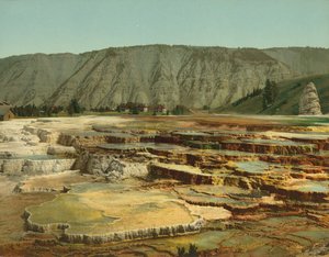 Hymen Terrace, Yellowstonský národní park, asi 1902 (fotochrom)