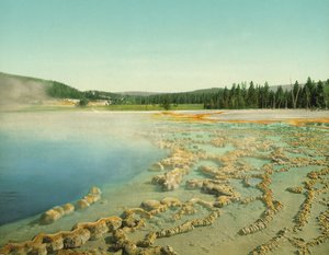 Sapphire Pool, Yellowstonský národní park, cca 1902 (fotochrom) od Detroit Photographic Co.