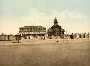 Pláž a kasino, Calais, Francie, kolem roku 1900 od Detroit Publishing Co.