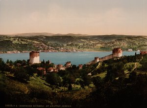 Bospor, Rumeli a Anadali-Hissar, kolem 1890-1900 (fotochromovaný tisk) od Detroit Publishing Co.