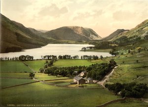 Buttermere and Crummock Water, Lake District, Anglie, kolem roku 1900 od Detroit Publishing Co.