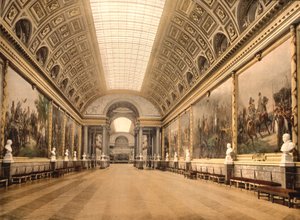 Galerie bitev, Versailles, cca 1890-1900 (fotochrom) od Detroit Publishing Co.