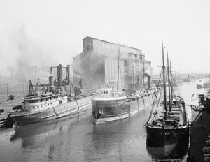 Great Northern Elevator and shipping, Buffalo, New York od Detroit Publishing Co.