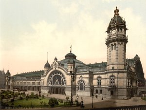 Železniční stanice, Kolín nad Rýnem, Německo, cca 1900 od Detroit Publishing Co.