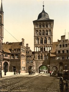 Tower Arch, Lübeck, Německo, kolem roku 1900 od Detroit Publishing Co.