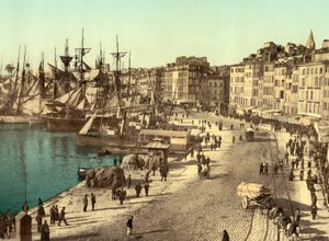 Starý přístav, Marseille, Francie, asi 1890-1900 (fotochrom)