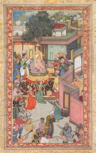 Obřad obřízky pro Akbarovy syny, obraz 126 z Akbar-nama Book of Akbar…, c. 1602-3. od Dharam Das