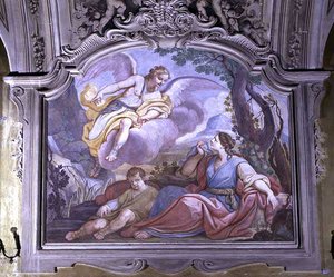 Hagar a Ismael v poušti, z refektáře od Diacinto Fabbroni