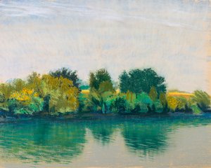 Tichá řeka, 2017 (pastel na papíře)