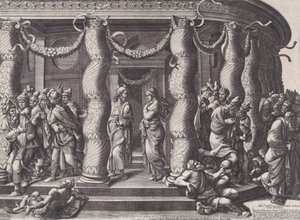 Kristus a žena přistižená při cizoložství, 1575 znovu publikována 1613.