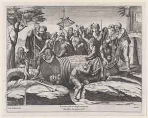 Zrcadlo římské velkoleposti: Marcus Atilius Regulus v sudu, konec 16. století