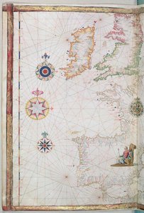 Britské ostrovy a Iberie, detail z atlasu světa, 1565