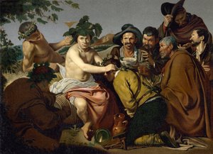 Bacchův triumf (chromolitho) od Diego Rodriguez de Silva y (after) Velazquez
