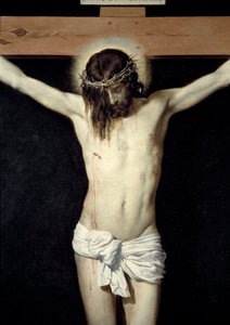 Kristus ukřižuje Detail. Obraz Diega Rodrigueze de Silva y Velasquez (1599-1660) od Diego Velázquez
