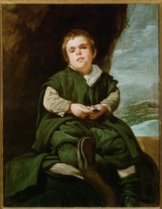 El Nino de Valecas, Francisco Lezcano, dvorní šašek (malba na plátně) od Diego Rodriguez de Silva y Velazquez