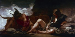 Merkur a Argo, kolem roku 1659 (olej na plátně)