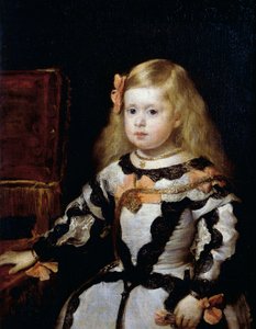 Portrét infantky Margarity (1651-1673), dcery španělského krále Filipa IV. a jeho druhé manželky Mariany Rakouské od Diego Velázquez