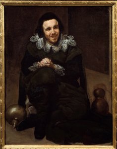 Portrét šaška Dona Juana Calabacillase. Obraz Diega Rodrigueze de Silva y Velasquez (1599-1660) od Diego Velázquez