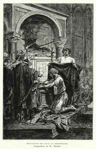 Deposition of Louis Le Debonnaire (rytina) od Diogene Ulysse Napoleon Maillart