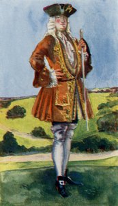Mužský kostým za vlády Jiřího I. (1714-1727) od Dion Clayton Calthrop