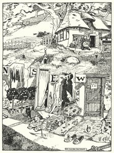 Domovy čtyř větrů (rytina) od Dion Clayton Calthrop