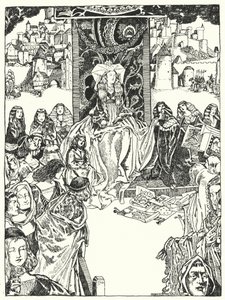 Princezna a nápadníci (rytina) od Dion Clayton Calthrop
