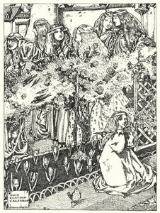 Sedm princezen (rytina) od Dion Clayton Calthrop
