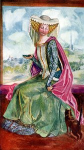 Dámský kostým za vlády Jindřicha V. (1413-1422) od Dion Clayton Calthrop