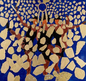 Rhinemaidens posmívající se Alberichovi, Wagnerův Prstenový cyklus (koláž)