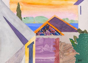 Trojúhelníky (koláž) od Dione Verulam