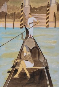 Vyplouvání z Benátek, 2025 (akvarel a tuš) od Dione Verulam