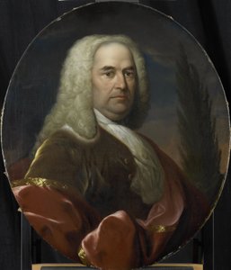 Portrét Huga du Boise, ředitele rotterdamské komory Nizozemské východoindické společnosti, zvolen v roce 1734