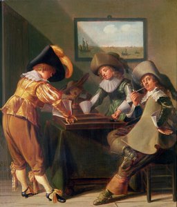 Hráči backgammonu, 17. století od Dirck Hals