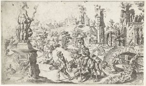 Let do Egypta od Dirck Volckertsz. Coornhert (attributed to)