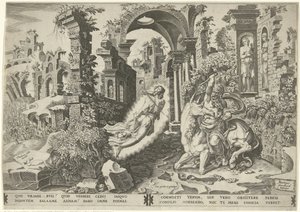 Balám (Balaam) anděl od Dirck Volckertsz. Coornhert