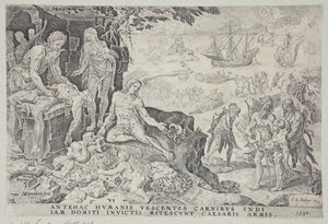 Imperiální jednotky přinášející civilizaci Indiánům od Dirck Volckertsz. Coornhert