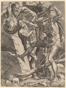 Hercules Killing Cacus od Dirck Volckertz Coornhert