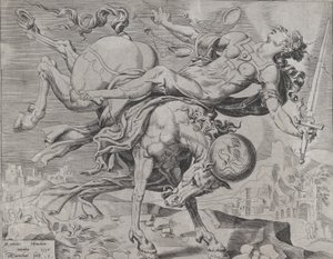 The World Disposing of Justice, z The Unrestrained World, deska 1, 1550.